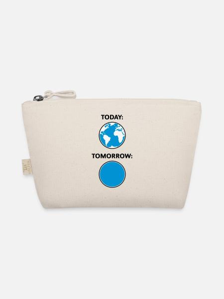 Today – Tomorrow / Globe (Climate Change / 3C) - Organic Pouch - nature - Front