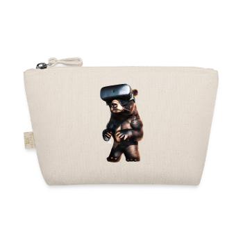 Bear with Virtual Reality Headset - Organic Pouch - nature - Front