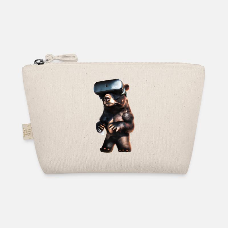 Bär mit Virtual Reality Headset Bio-Täschchen