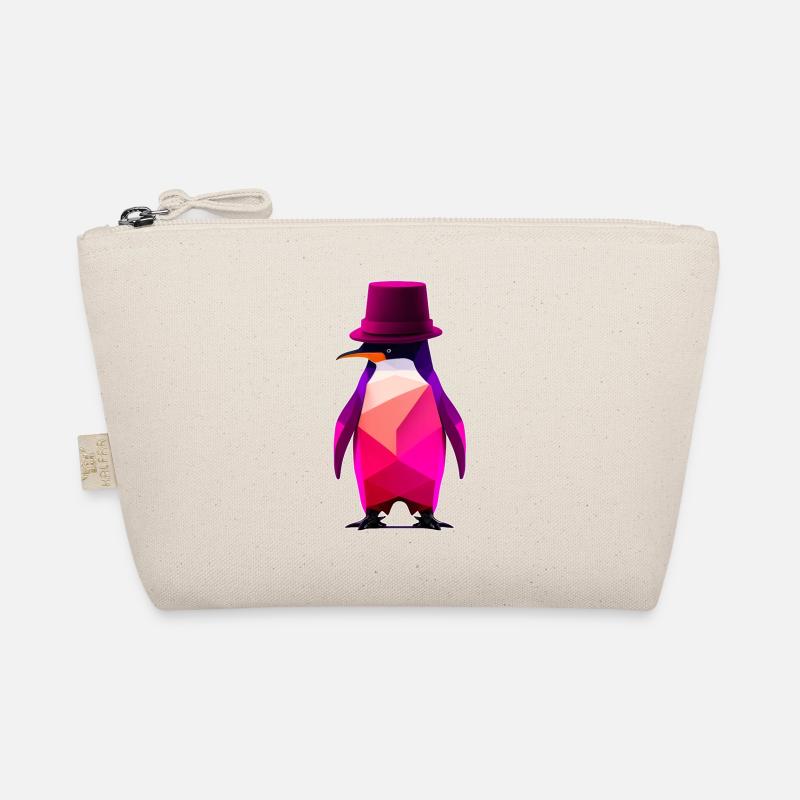 penguin with a hat Ur-Tshirt - Bio-Täschchen - Natur