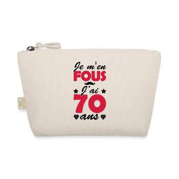 je m en fous j ai 70 ans / anniversaire 70 ans - Trousse biologique - nature - Devant