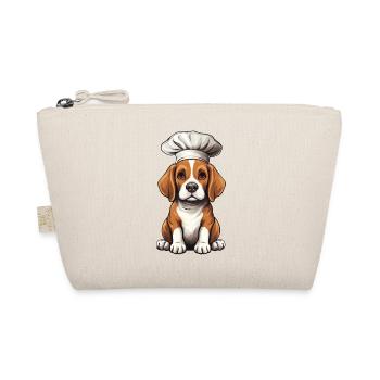 Cooking Beagle with Chef's Hat, Funny Design for - Organic Pouch - nature - Front