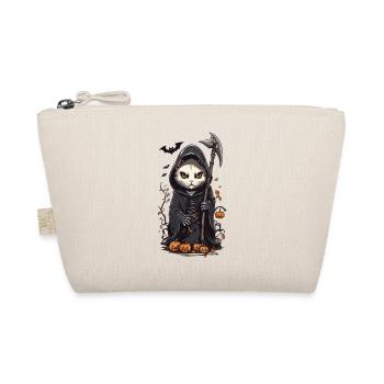 Mignon chat effrayant Grim Reaper Halloween design - Trousse biologique - nature - Devant