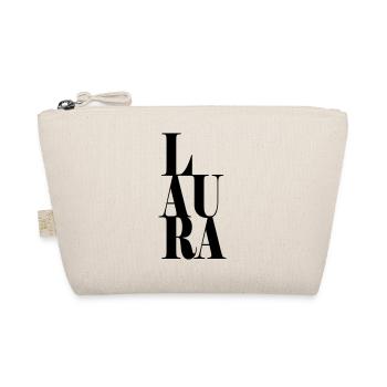 Laura Surname First name Modern font Word Art - Organic Pouch - nature - Front