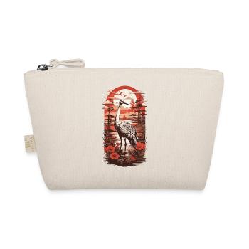 Grue vintage Japon Elegance Bird Retro Design - Trousse biologique - nature - Devant