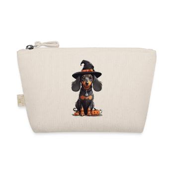 Witches Dachshund Halloween Dog Magic Design - Organic Pouch - nature - Front