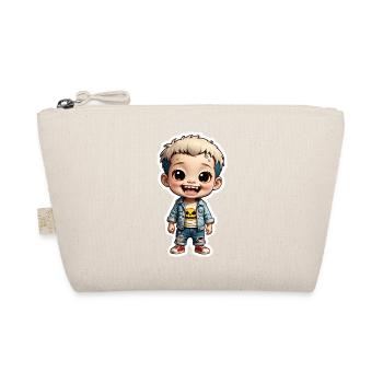 Halloween - cute kids zombie - Organic Pouch - nature - Front