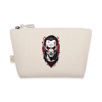 Retro Ghoul Vampire Gothic Night Halloween Design - Organic Pouch - nature - Front