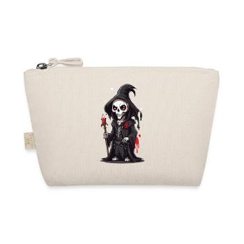 Halloween Skeleton Magician Cartoon Magic - Organic Pouch - nature - Front