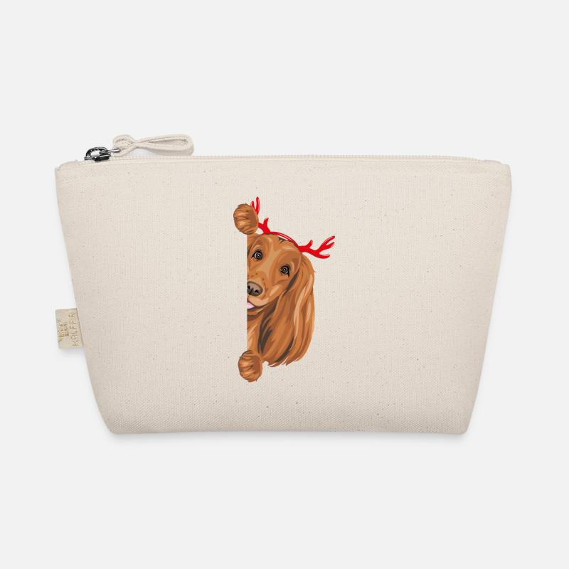 Chien Peeking Cocker Spaniel avec des cornes de Noël Trousse biologique