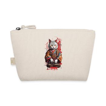 Katze im Kimono Japan Popart Retro Design - Bio-Täschchen - Natur - Vorne