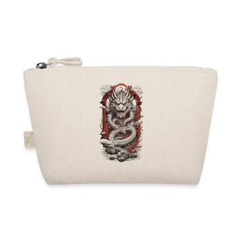 Asiatischer Drache im Retro Ukiyo-E Japan Stil - Bio-Täschchen - Natur - Vorne