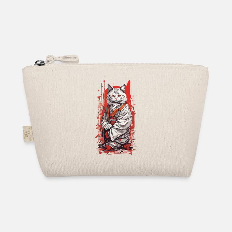 Japanese Kimono Cat Ukiyo-E Style Organic Pouch
