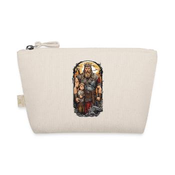 Viking papa et fils guerrier famille fête des pères - Trousse biologique - nature - Devant