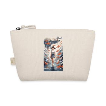 Anime Vaporwave Tokyo Ozean Fische Meer Design - Bio-Täschchen - Natur - Vorne
