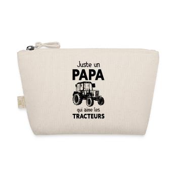 Papa Aime Les Tracteurs Humour Papa Cadeau - Trousse biologique - nature - Devant
