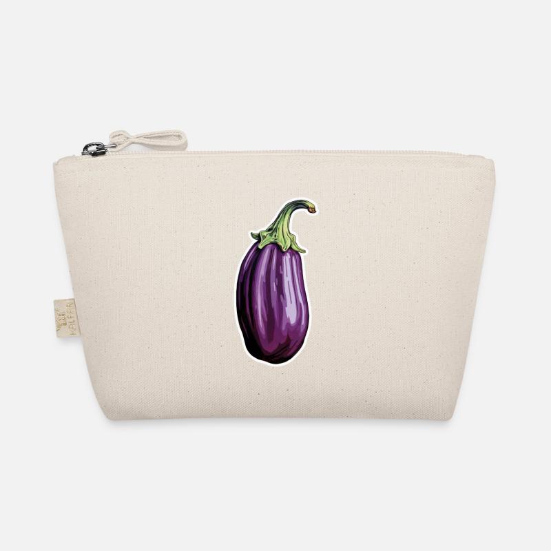 Aubergine länglich Bio-Täschchen