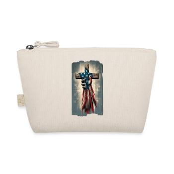 Croix de Jésus avec drapeau américain - Trousse biologique - nature - Devant