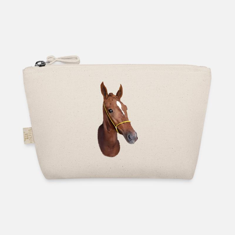 Stilisierter Pferdekopf Bio-Täschchen