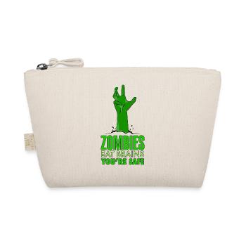 Zombies eat brains You are safe Gree Version - Organic Pouch - nature - Front