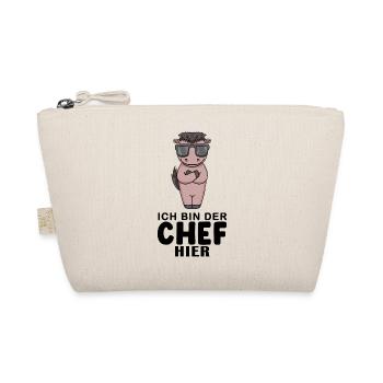 Chef Spruch mit Pferd Motiv - Bio-Täschchen - Natur - Vorne