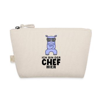 Chef Spruch mit Nashorn Motiv - Bio-Täschchen - Natur - Vorne