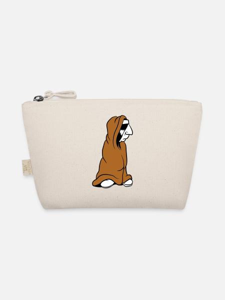 Bored Indian in Wrapping Blanket Funny - Organic Pouch - nature - Front