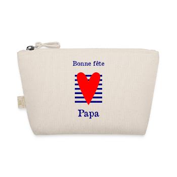 DAD. FATHER'S DAY. HAPPY FATHER'S DAY. HAPPY BIRTHDAY. - Organic Pouch - nature - Front