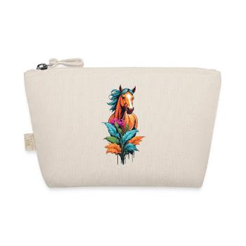 Tête de cheval avec des fleurs - Trousse biologique - nature - Devant