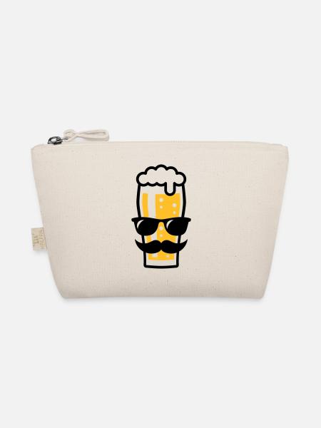 Verre à bière (bière / lunettes de soleil / moustache / 2C) - Trousse biologique - nature - Devant