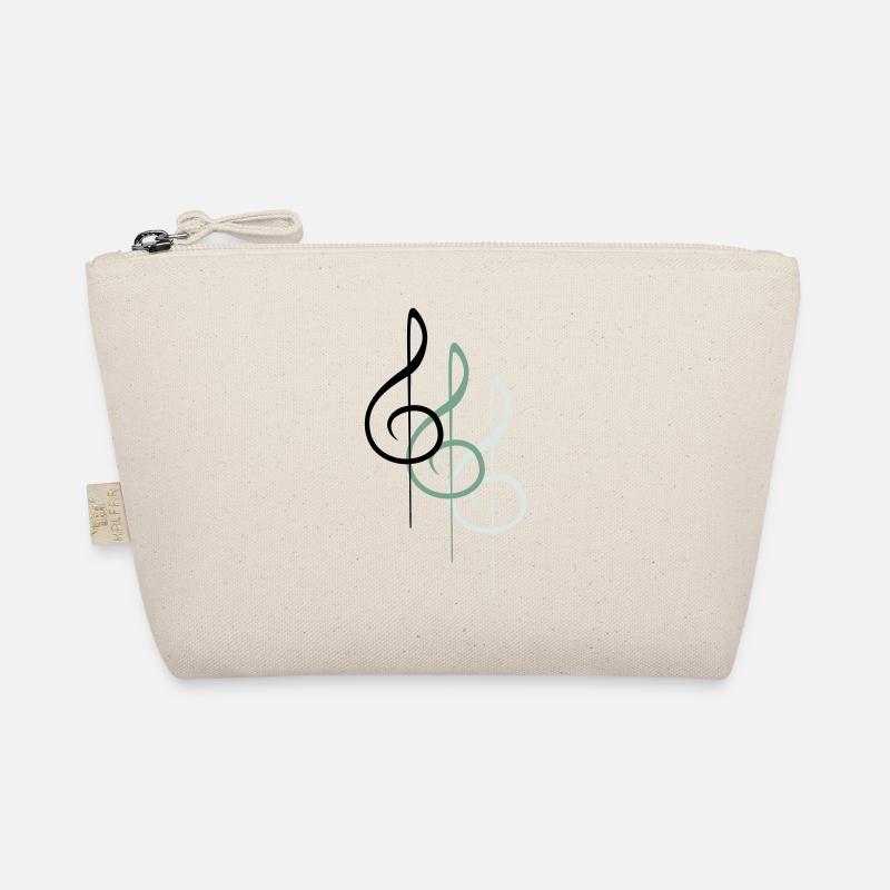 Musik Notenschlüssel Note Melodie Musiknote Sound - Bio-Täschchen - Natur