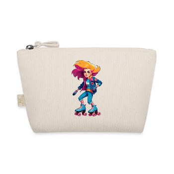 Cool Skater Hip Hop Girl - Organic Pouch - nature - Front