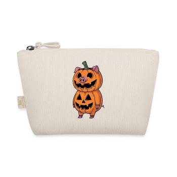 Halloween Cochon Citrouille Bande Dessinée Costume Drôle - Trousse biologique - nature - Devant
