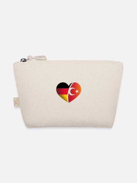 Türkei Deutschland Flaggen Geschenk - Bio-Täschchen - Natur