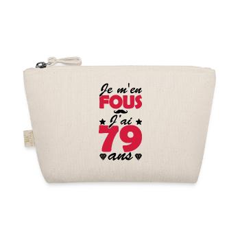 j'ai 79 ans / t-shirt 79 ans / anniversaire 79 ans - Trousse biologique - nature - Devant