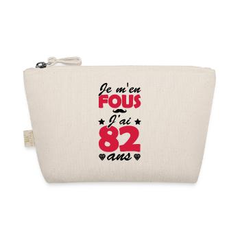 je m en fous j ai 82 ans / t-shirt 82 ans - Trousse biologique - nature - Devant