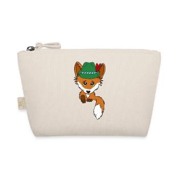 Fuchs mit Trachtenhut in Tasche - Bio-Täschchen - Natur - Vorne