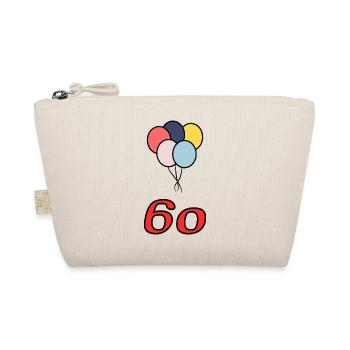 60. 60 YEARS. 60th ANNIVERSARY. 60TH BIRTHDAY. - Organic Pouch - nature - Front
