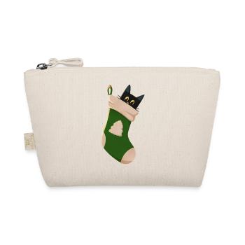 Cat in green boot - Organic Pouch - nature - Front
