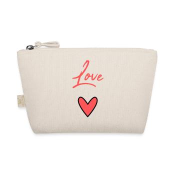 LIEBE. HERZ. PAPA. MAMA. Junggesellinnenabschied. BEBE. KIND. HERZ - Bio-Täschchen - Natur - Vorne