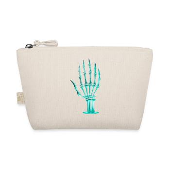 Halloween Skeleton Hand - Organic Pouch - nature - Front