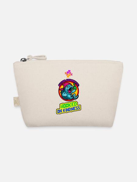 Autism Awareness Hooked on Kindness - Organic Pouch - nature - Front