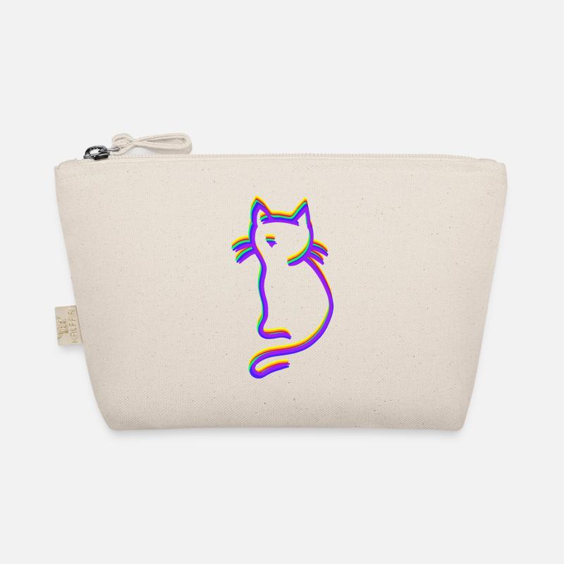 LGBT Regenbogen Katze - Bio-Täschchen - Natur