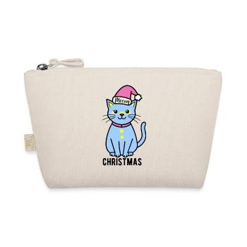 Meowy Christmas - Geschenk mit Katze - Bio-Täschchen - Natur - Vorne