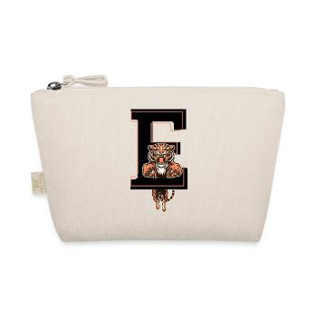Buchstabe E Tiger - Geschenkidee - Bio-Täschchen - Natur - Vorne
