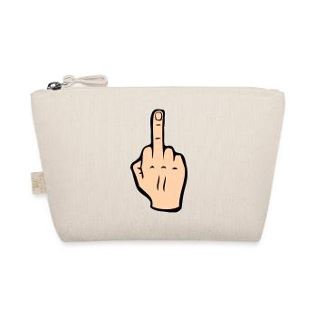 Middle finger - Organic Pouch - nature - Front