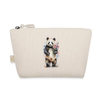 Gentil géant avec des fleurs - Aquarelle Panda - Trousse biologique - nature - Devant