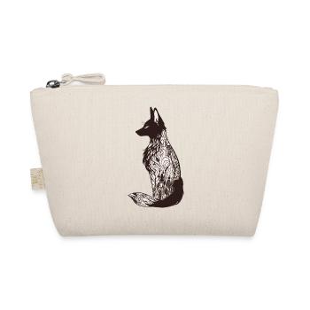 Intricate Fox Silhouette with Floral Patterns - Organic Pouch - nature - Front