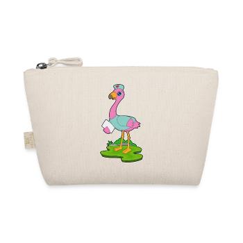 Flamingo Krankenschwester - Bio-Täschchen - Natur - Vorne