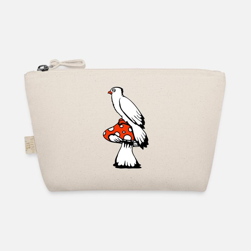 Oiseau assis mignon gros champignon pois champignon Trousse biologique